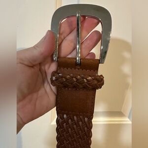 Michael Kors Tan Braided Leather Belt